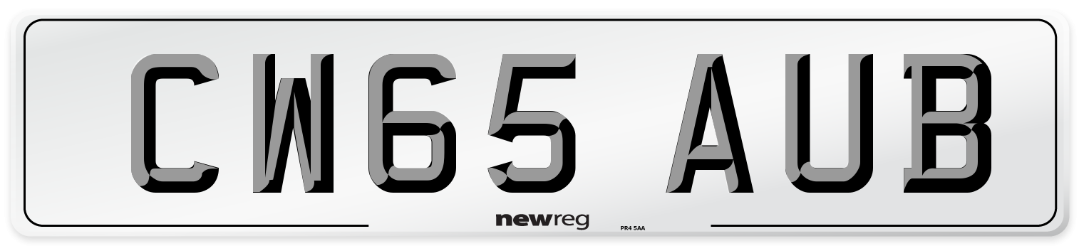 CW65 AUB Number Plate from New Reg